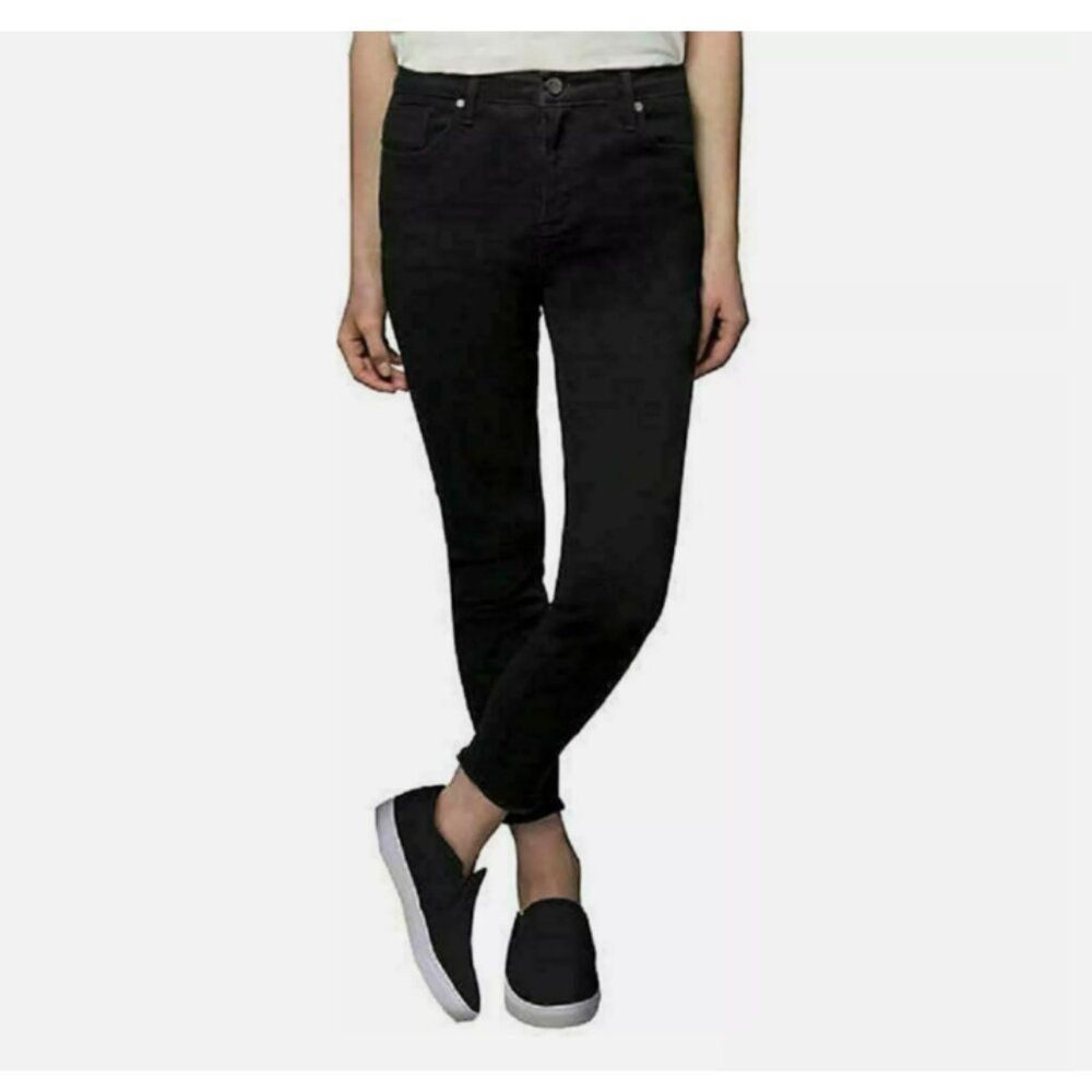 NEW! Kenneth Cole Women's Jess Skinny Jean Mid-Rise Slim Fit No Hem BLACK 6